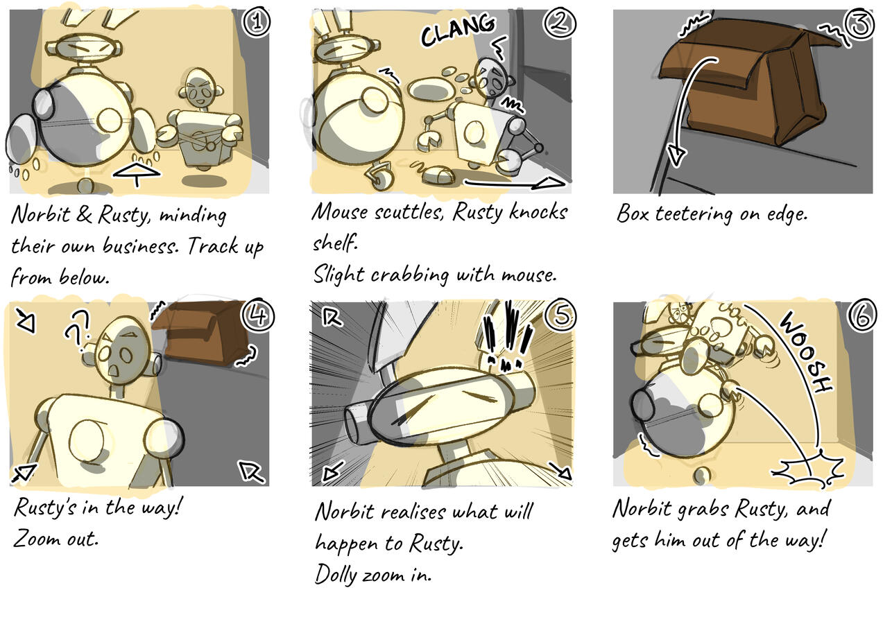 Norbit &amp; Rusty Storyboard 1
